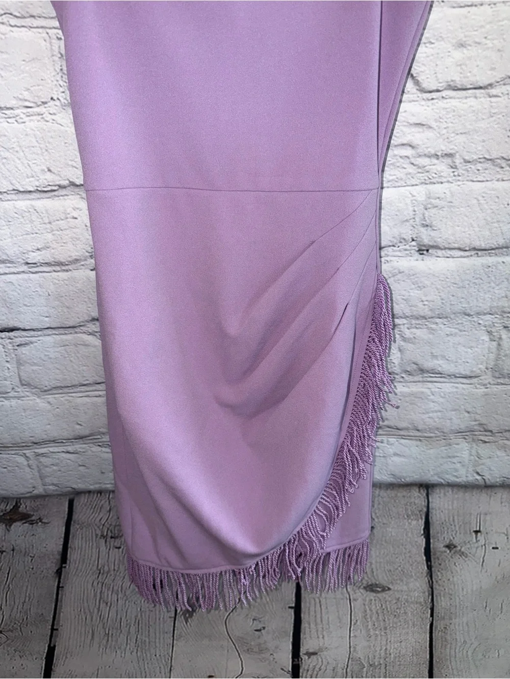 Lilac Fringe Slip Dress - Women's Lavender Spaghetti Strap Dress